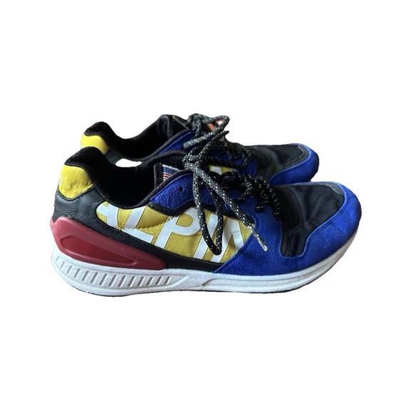 POLO Ralph Lauren Train 100-SK-ATH Sneakers Shoes Men 8 D Blue Red Yellow - Picture 3 of 8